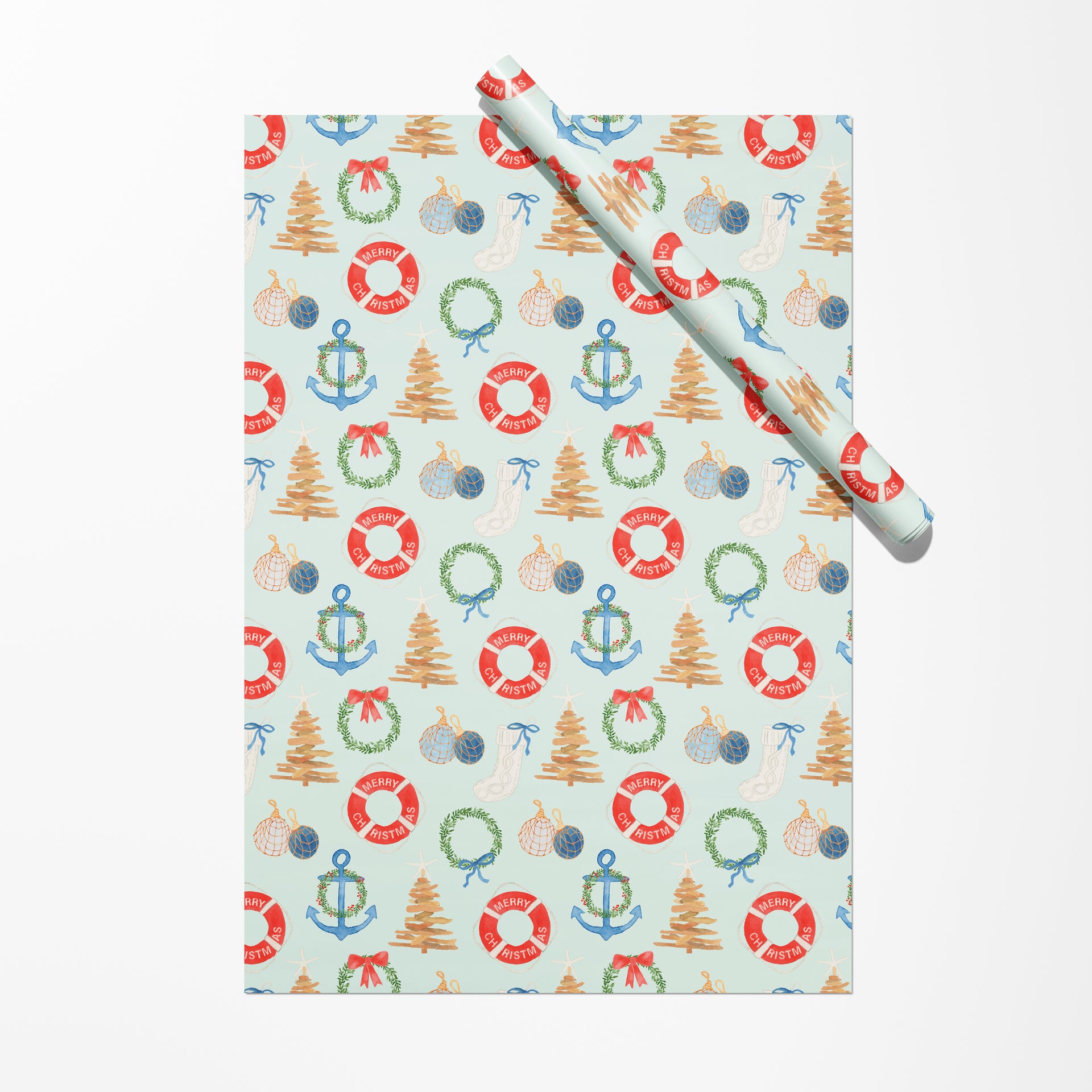 Coastal Christmas Gift Wrap by Gert & Co