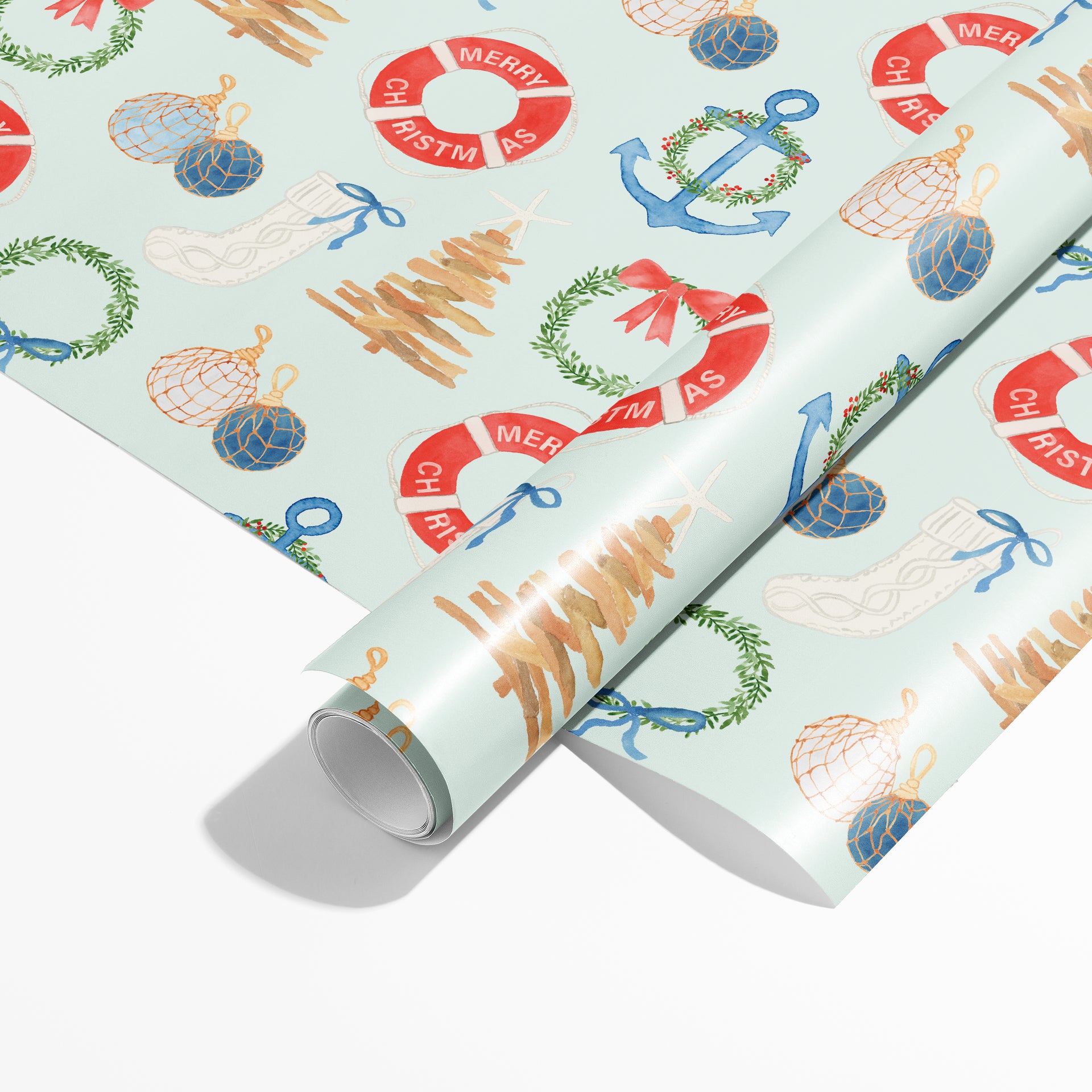 Coastal Christmas Gift Wrap by Gert & Co