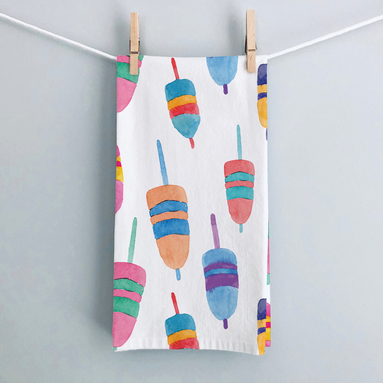 Colorful Buoys Tea Towel by Gert & Co