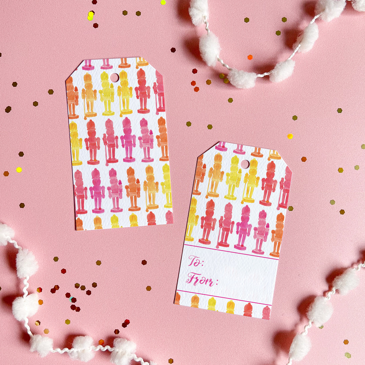 Colorful Nutcrackers Holiday Gift Tags by Gert & Co