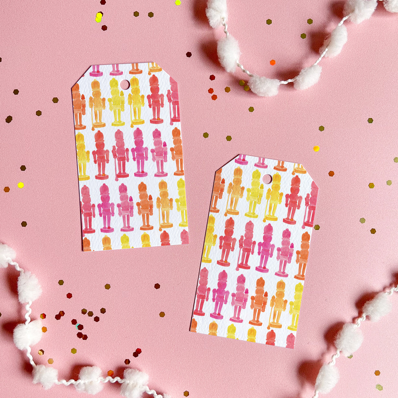 Colorful Nutcrackers Holiday Gift Tags by Gert & Co
