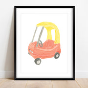 Retro Children's Car Art Print by Gert & Co