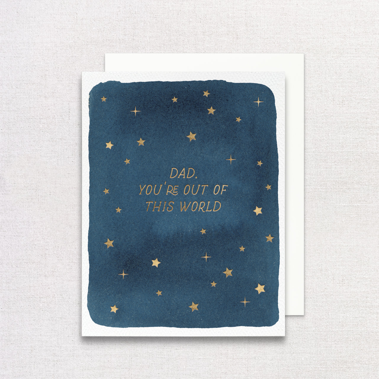 'Dad, You're Out of This World' Gold Foil Greeting Card