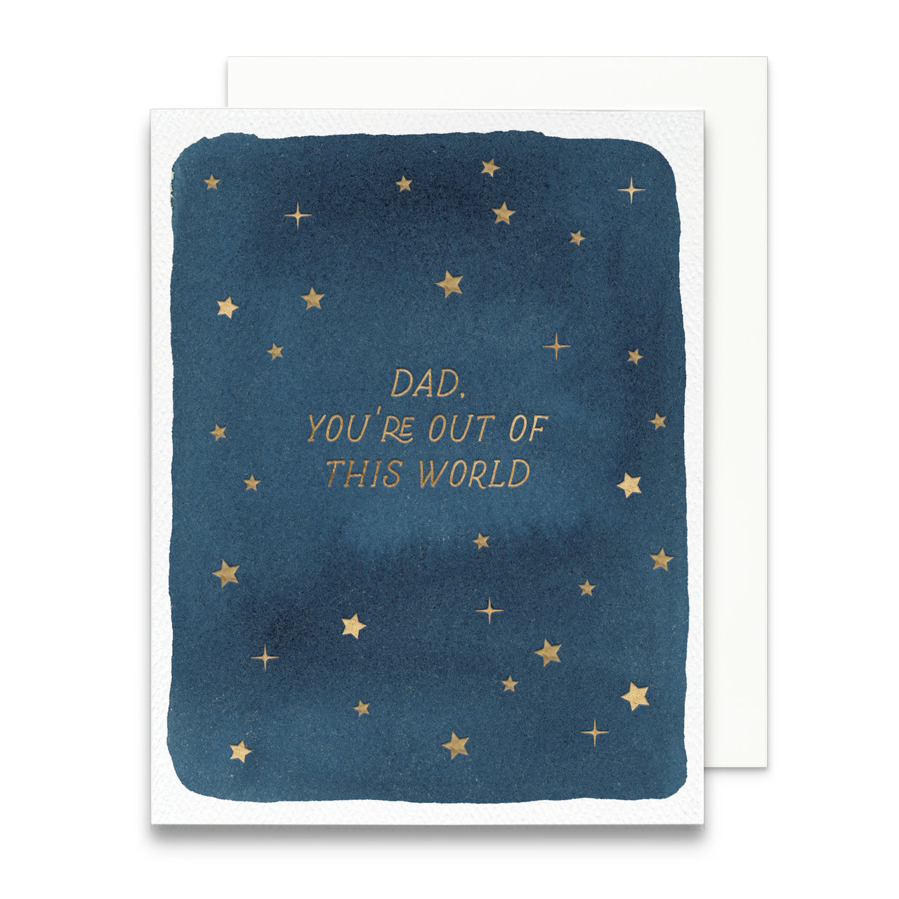 'Dad, You're Out of This World' Gold Foil Greeting Card
