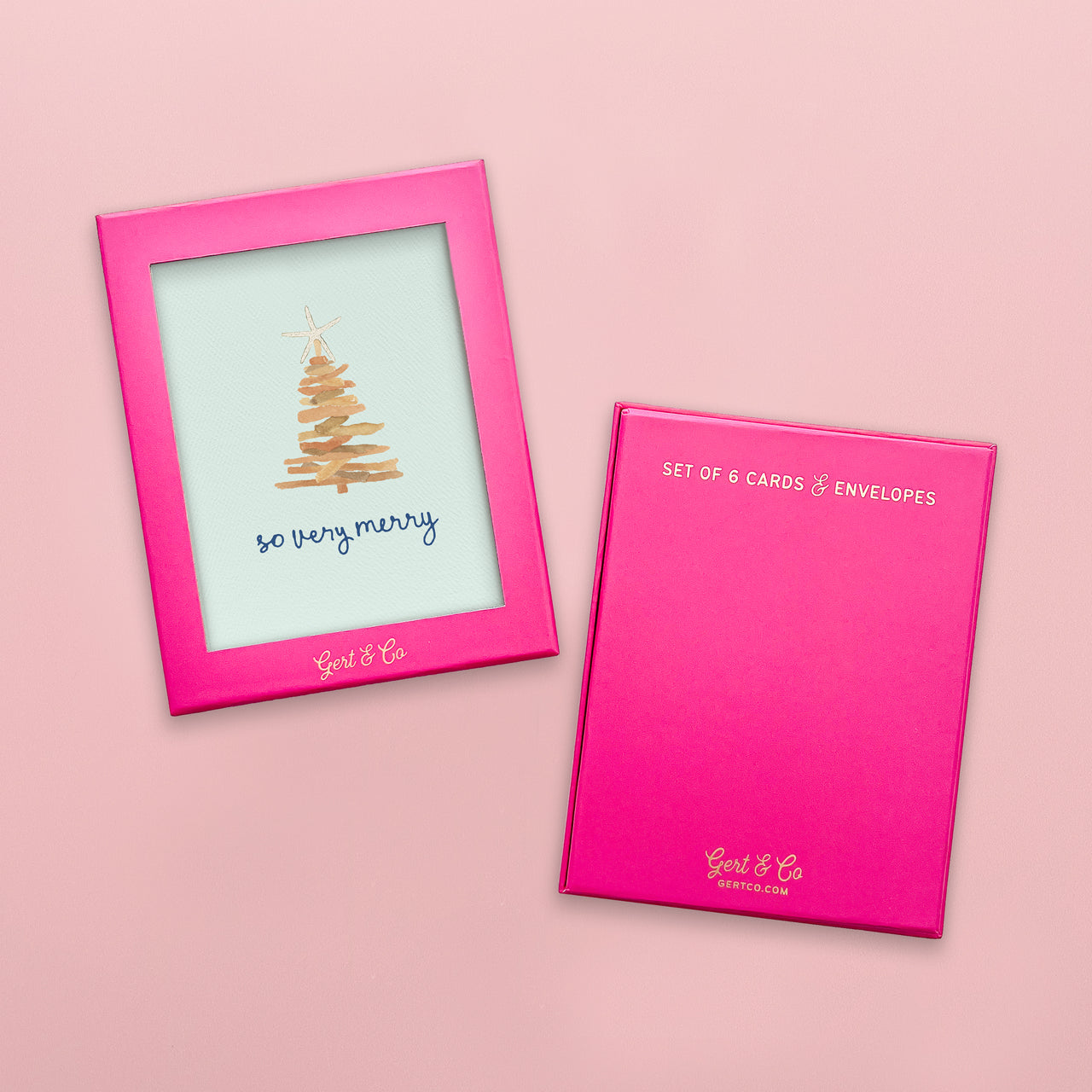 coastal christmas greeting card set