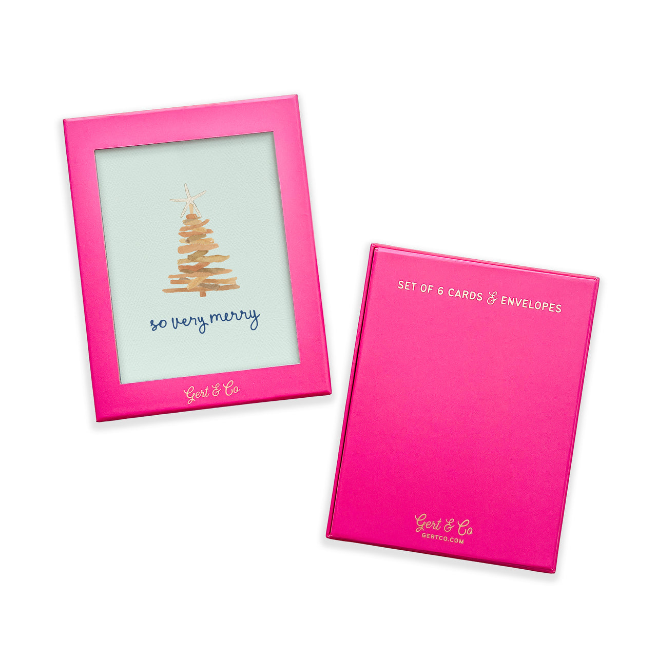 coastal christmas greeting card set