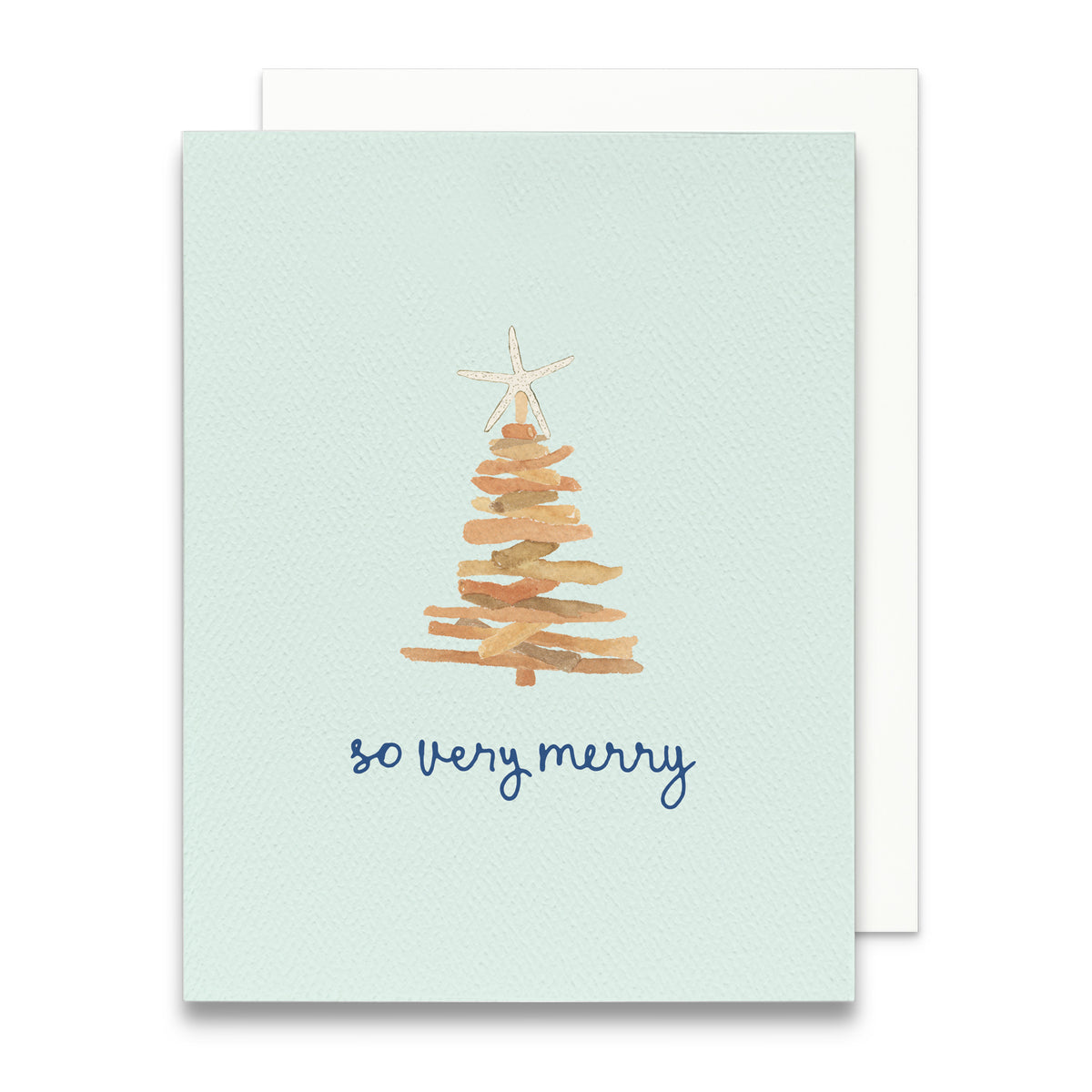 Driftwood Christmas Tree Greeting Card