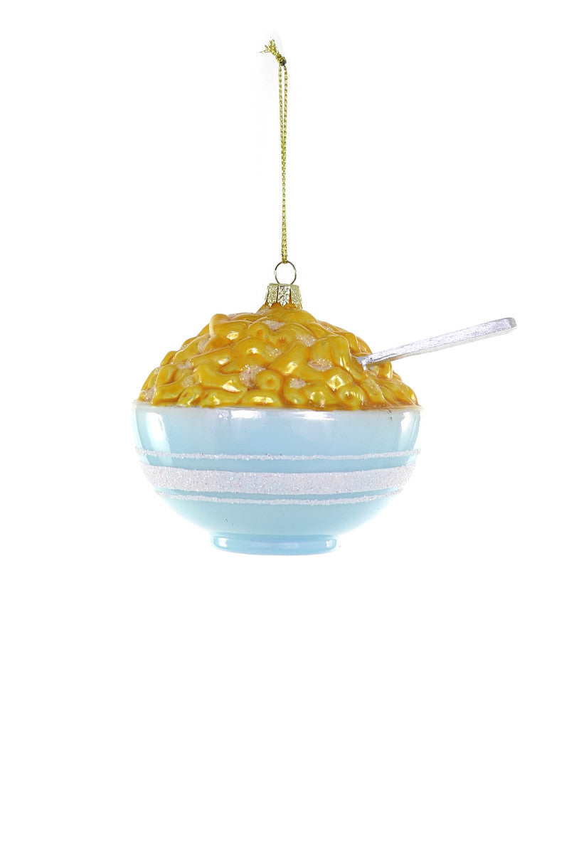 Bowl of Mac & Cheese Glass Ornament