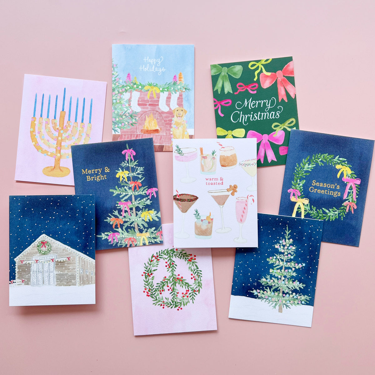 Holiday Cocktails Greeting Card