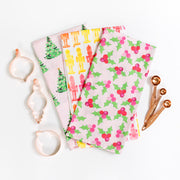 Pink Holiday Tea Towels by Gert & Co