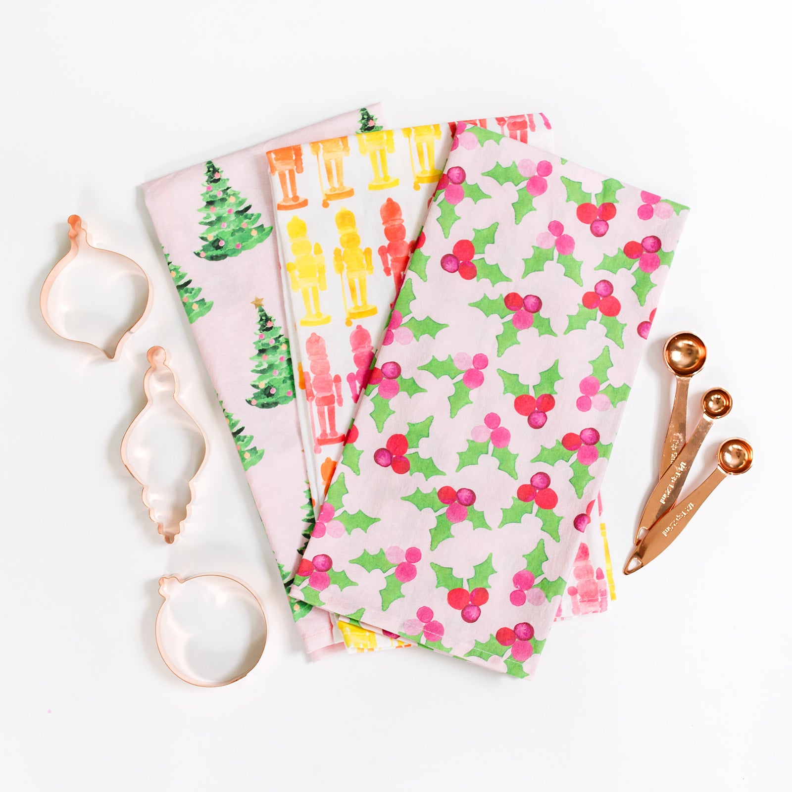 Pink Holiday Tea Towels by Gert & Co