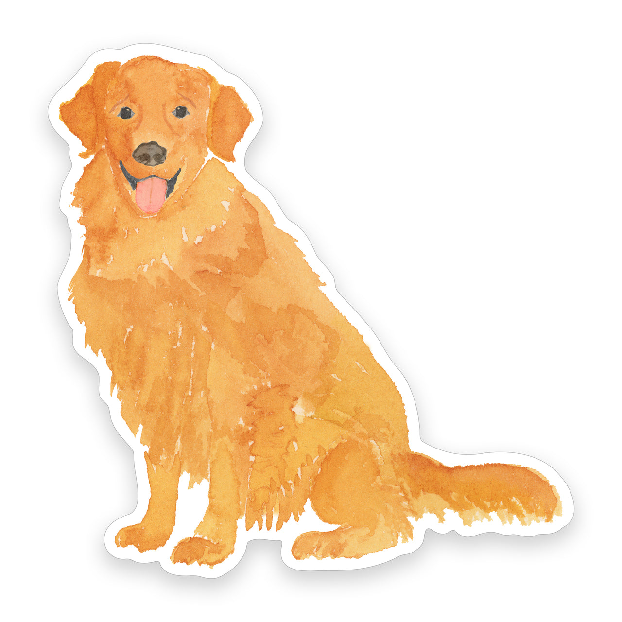 Watercolor Golden Retriever Sticker