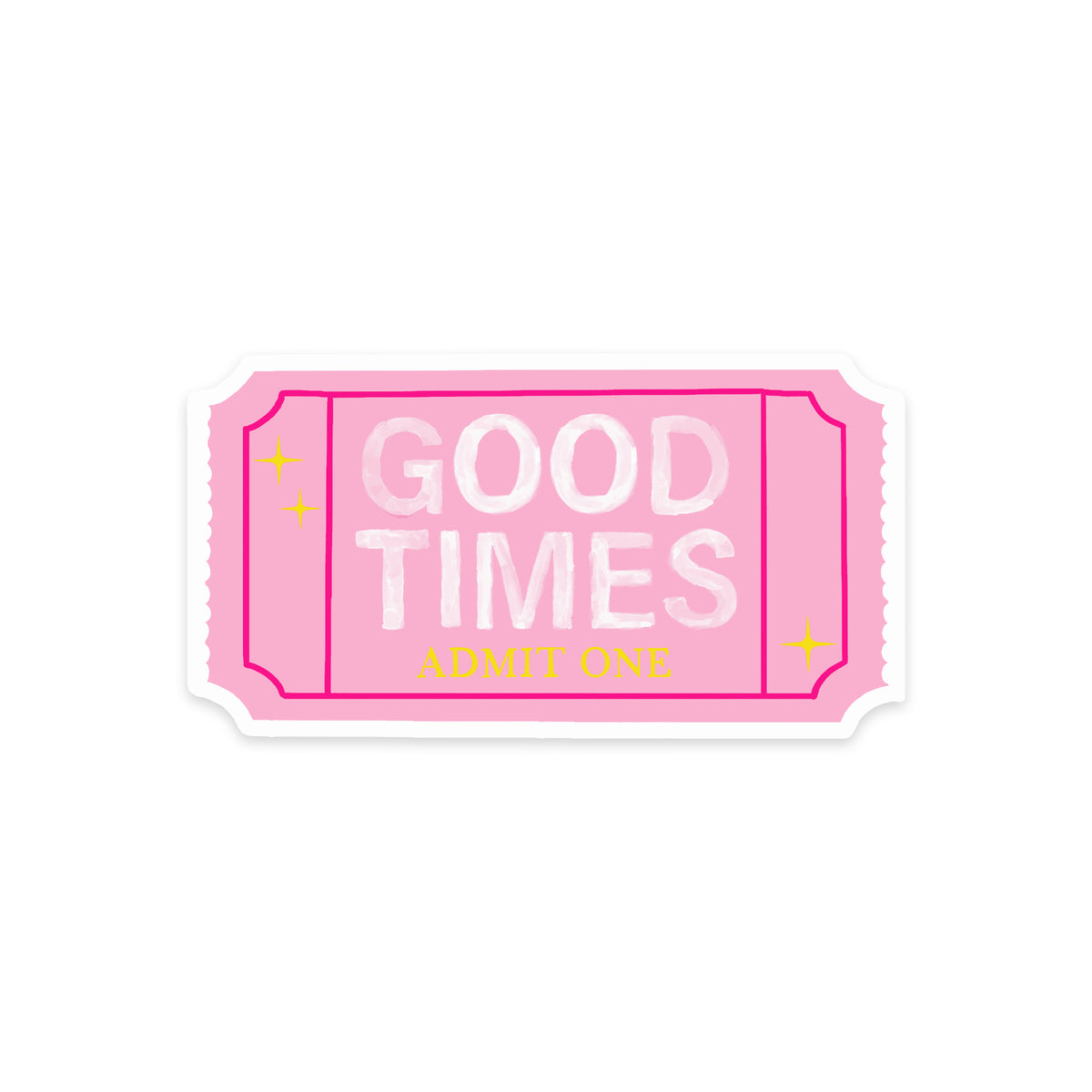 Good Times Raffle Ticket Sticker