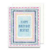 Happy Birthday Bestie Greeting Card by Gert & Co