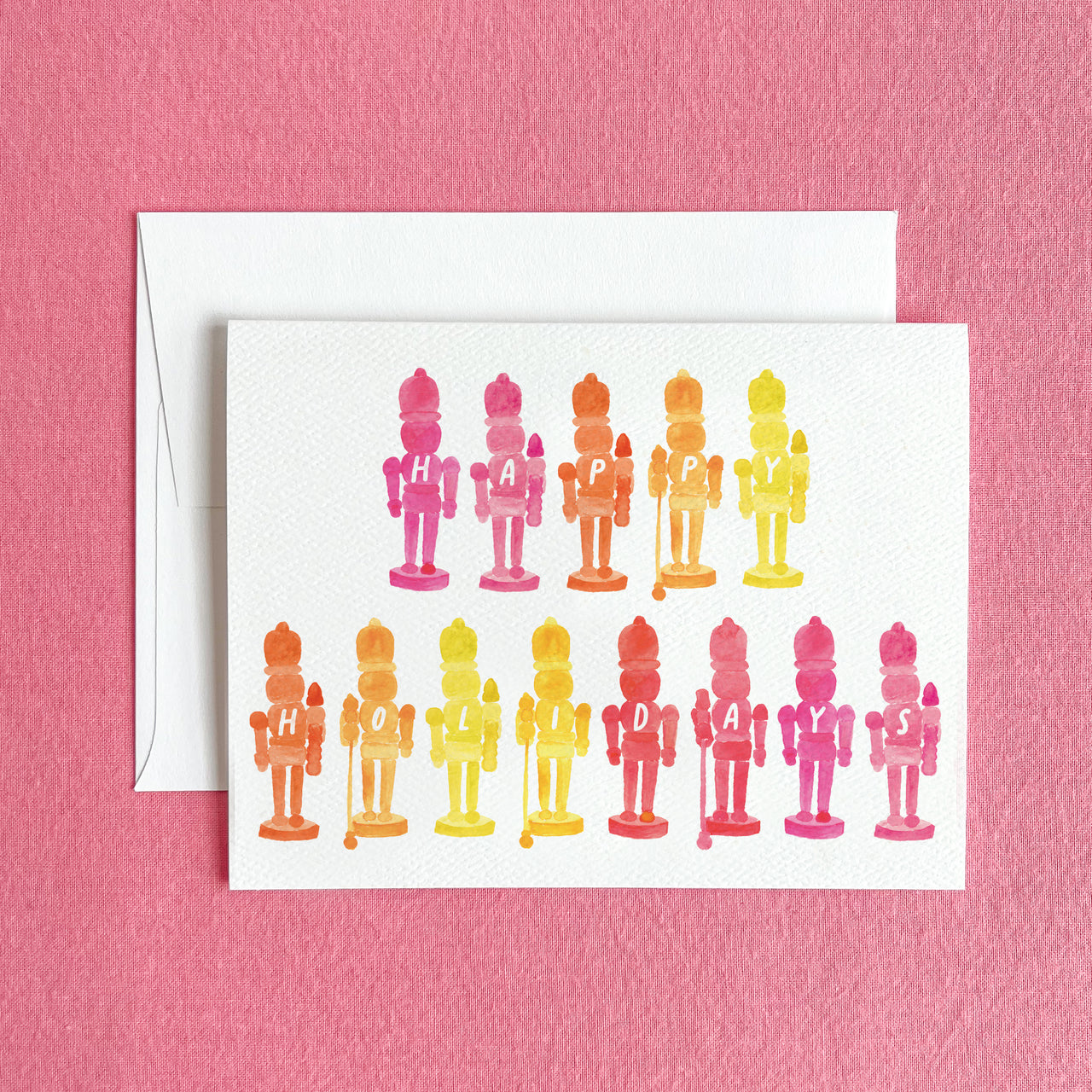 Colorful Christmas Nutcrackers Greeting Card