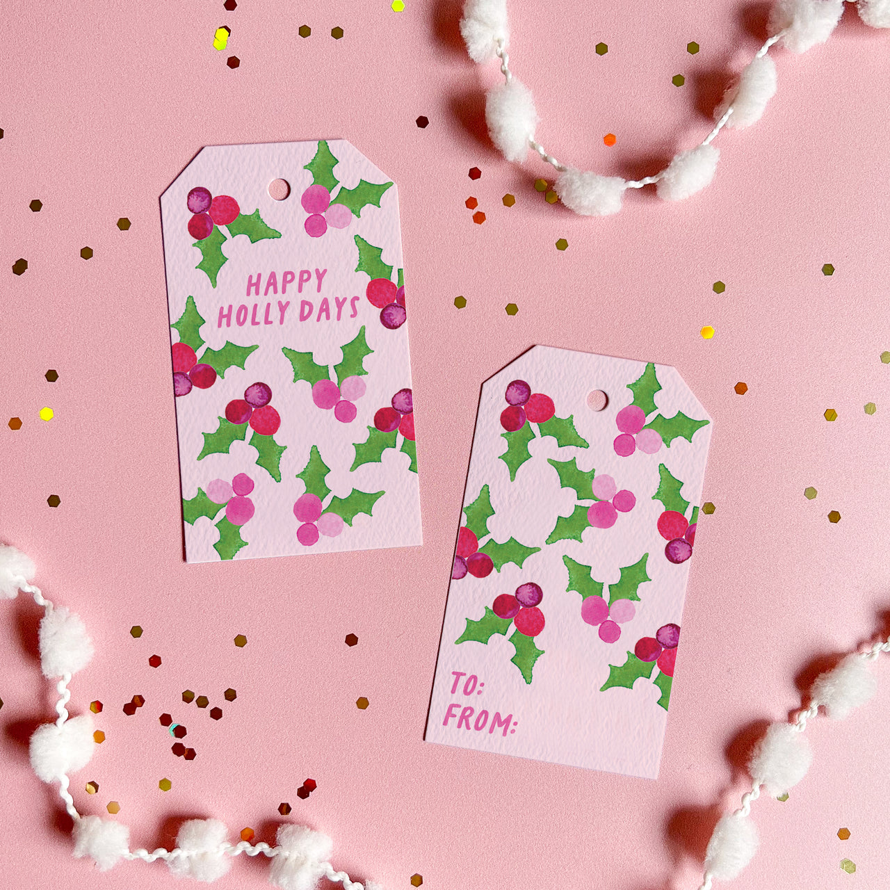 Happy Holly Days Holiday Gift Tags by Gert & Co