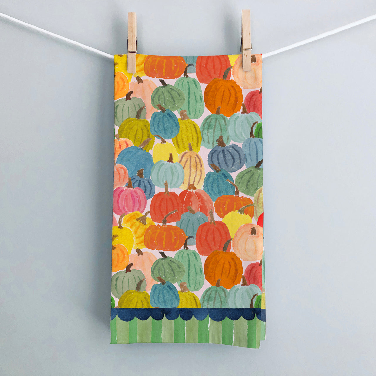 Harvest Pumpkins Tea Towel