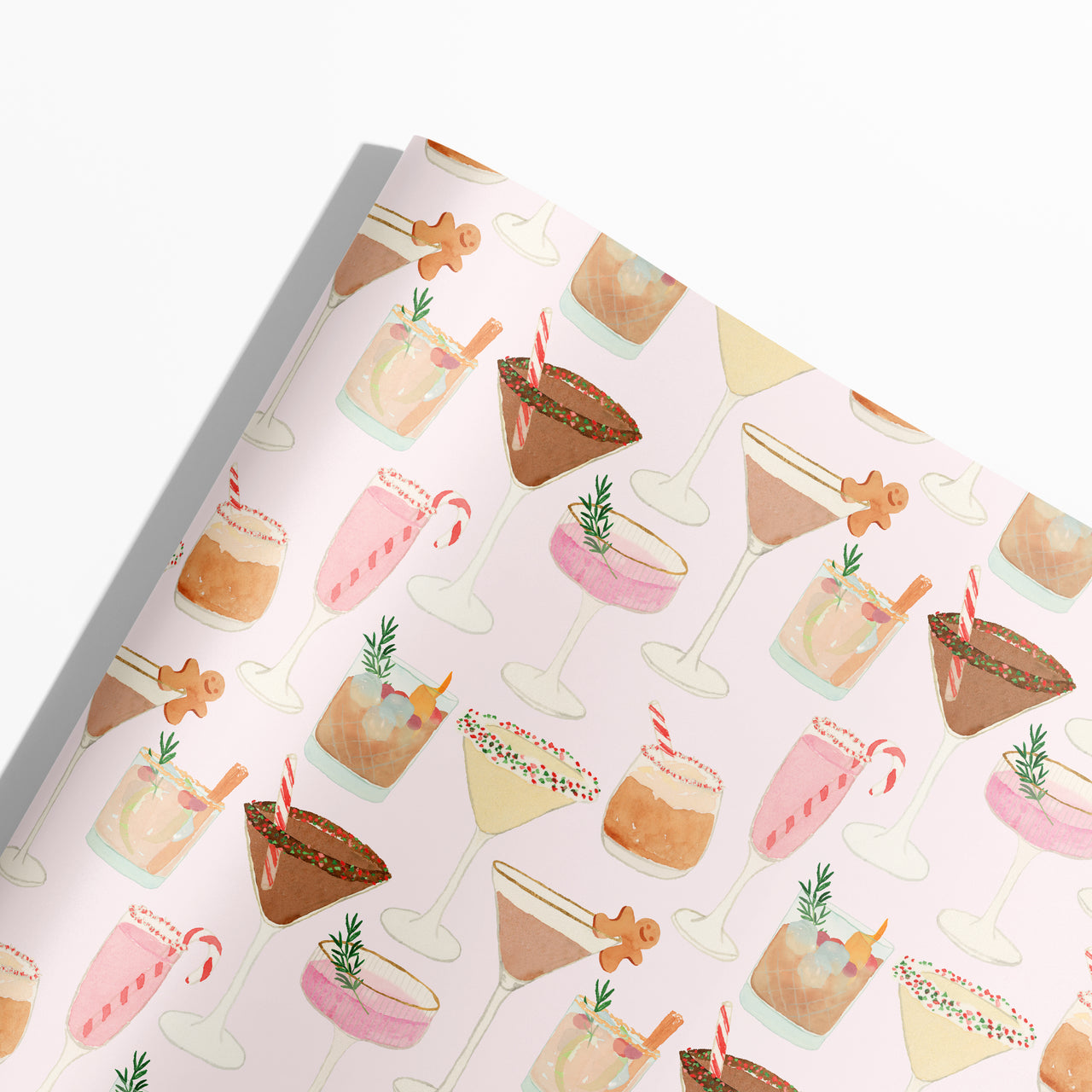 Holiday Cocktails Gift Wrap by Gert & Co