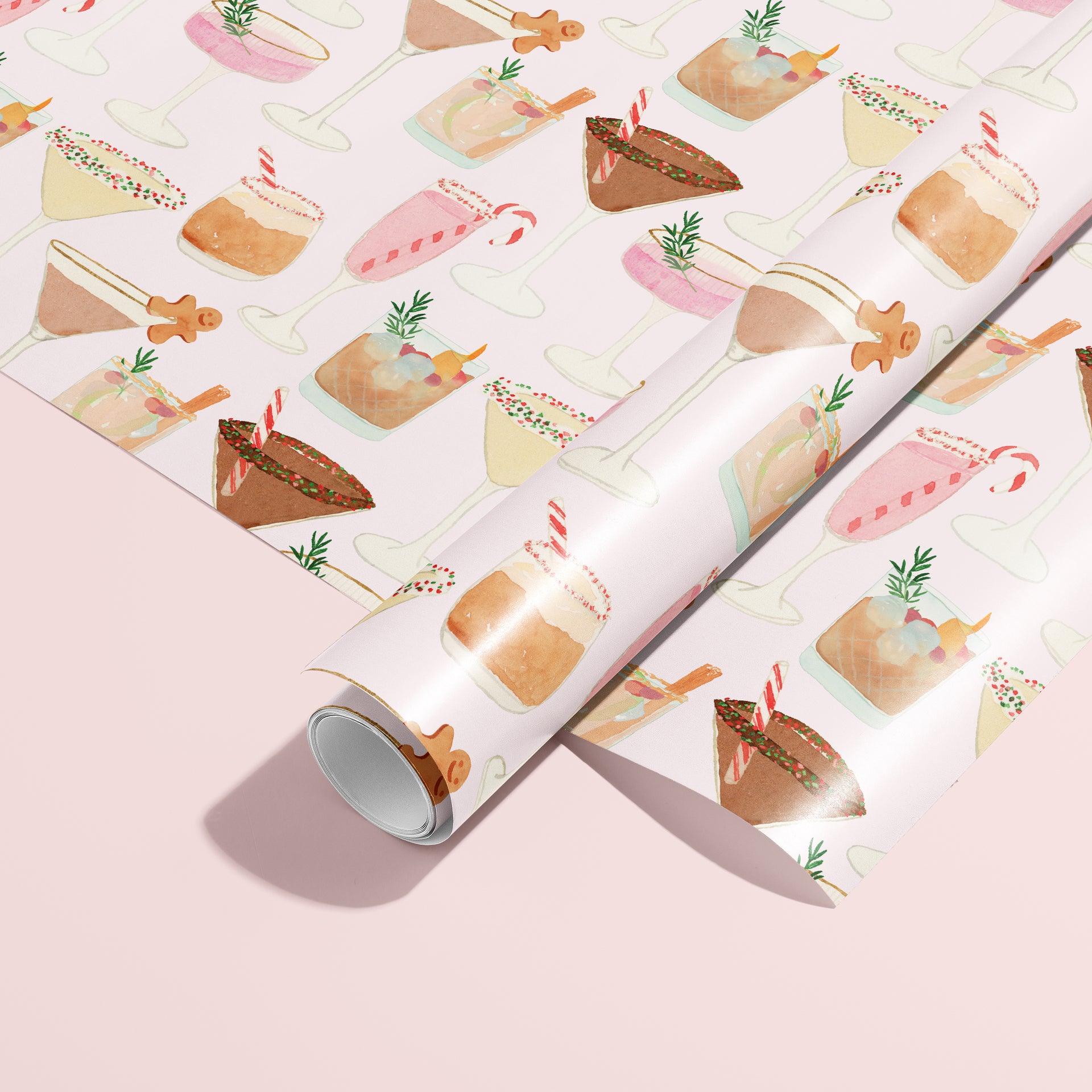Holiday Cocktails Gift Wrap by Gert & Co