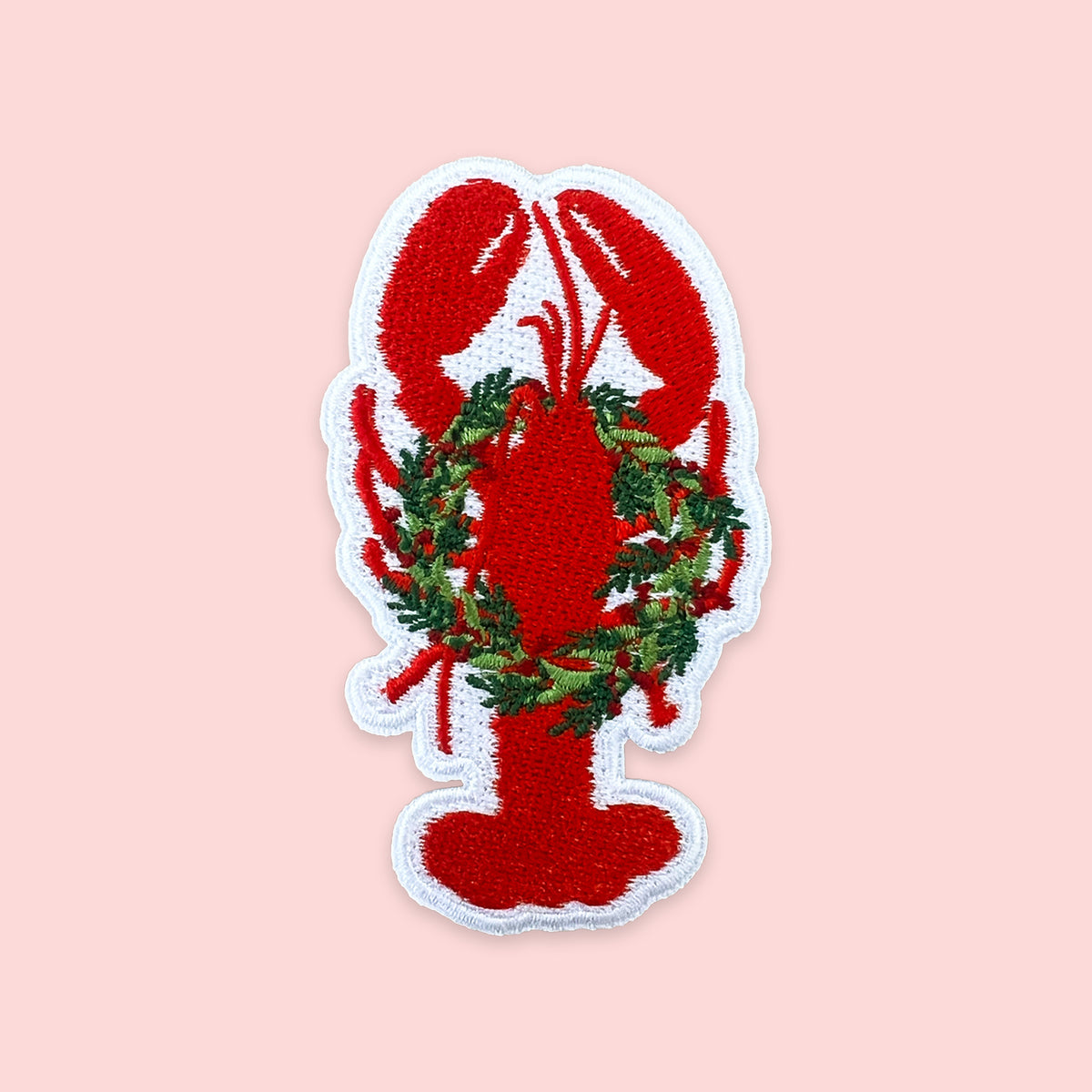 Holiday Lobster Iron-On Patch