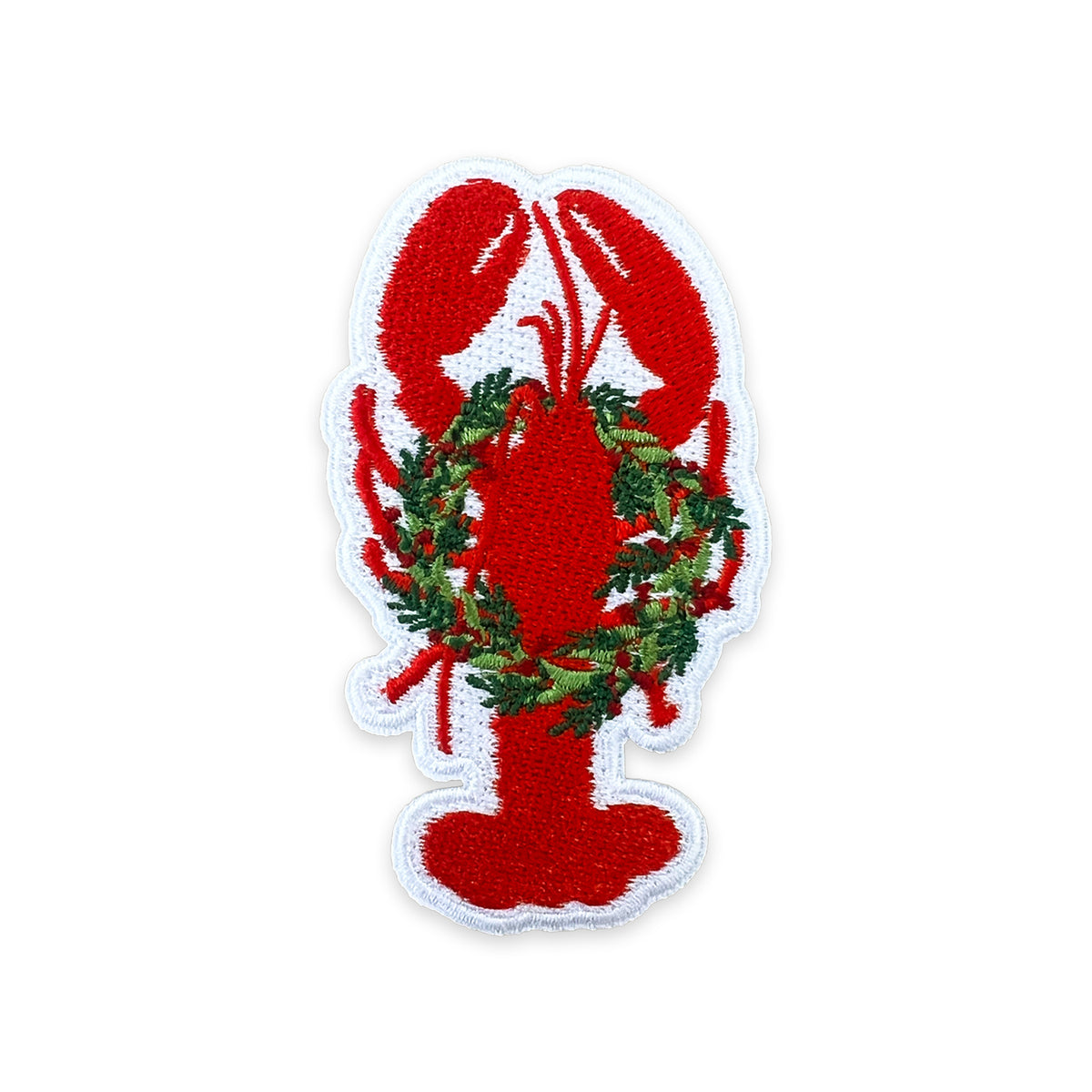 Holiday Lobster Iron-On Patch