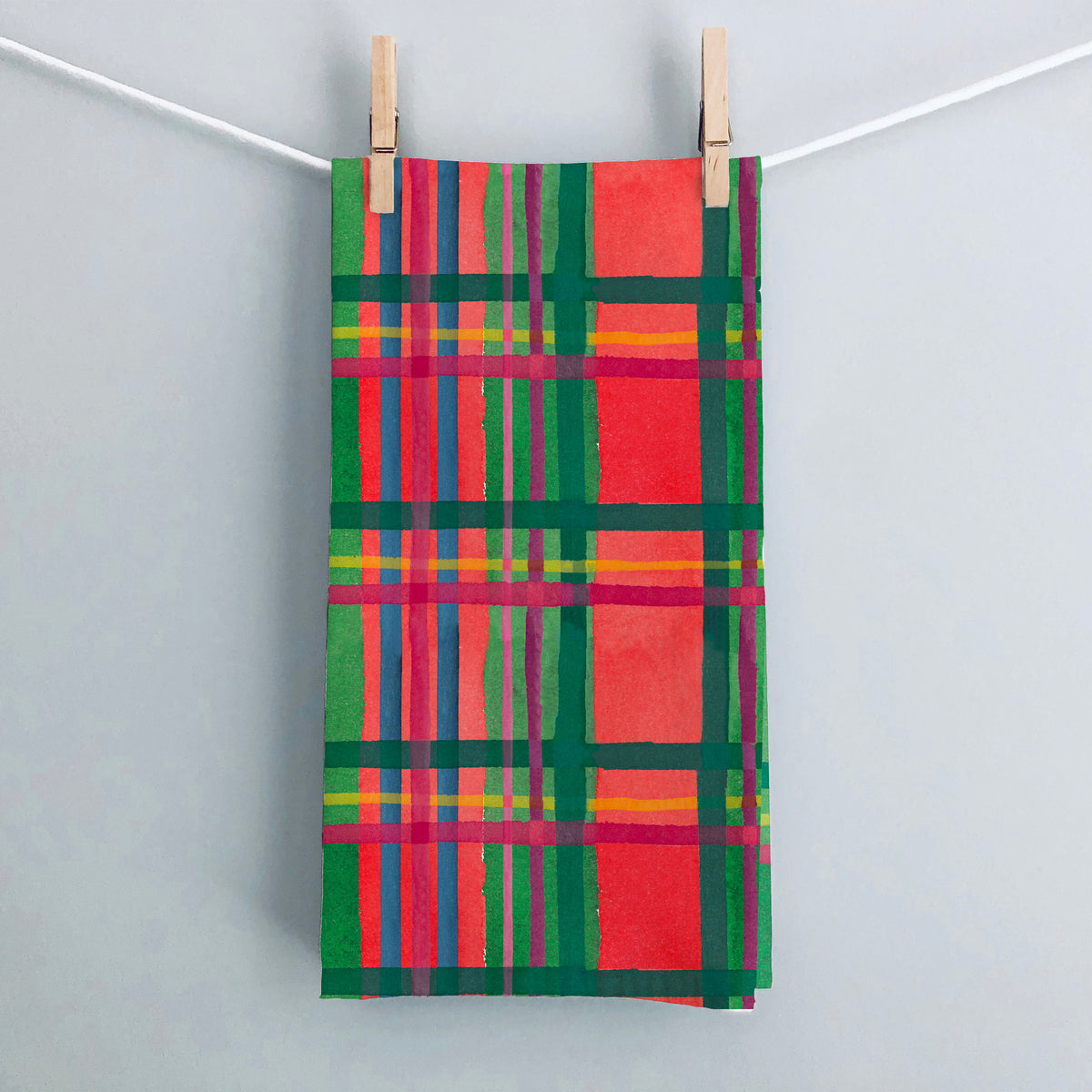 Holiday Plaid Tea Towel