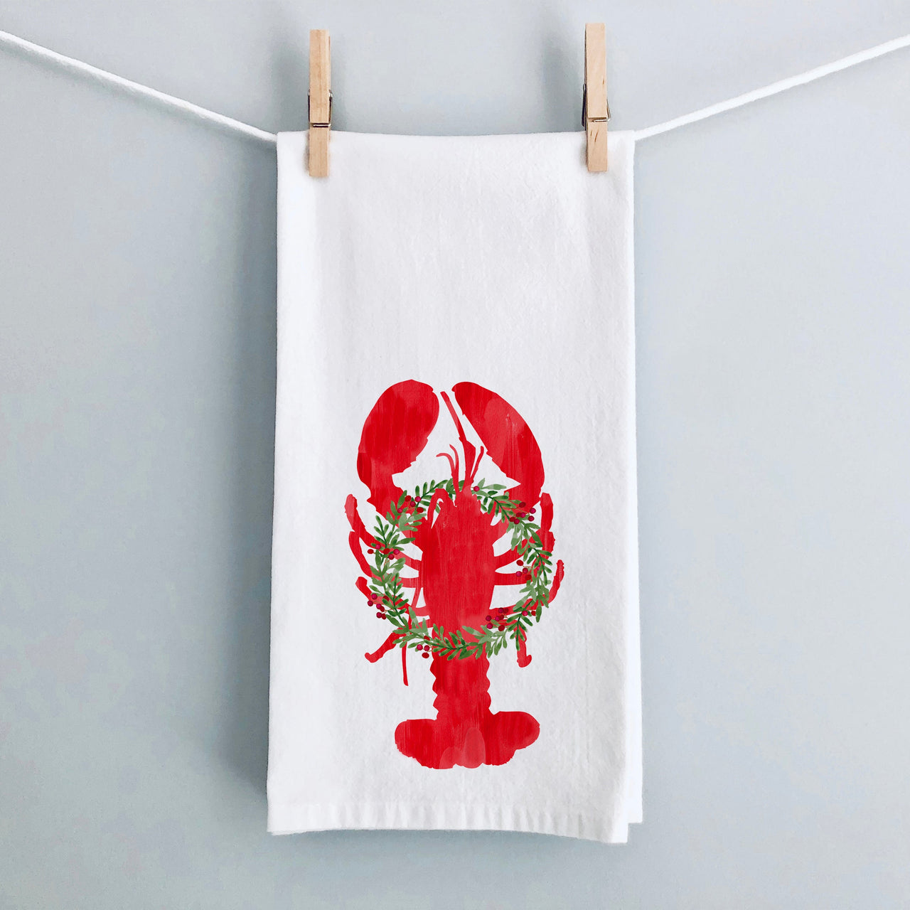 Holiday Lobster Tea Towel Tea Towel by Gert & Co