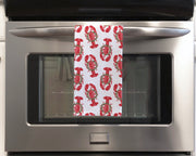 Holiday Lobsters Tea Towel Tea Towel by Gert & Co
