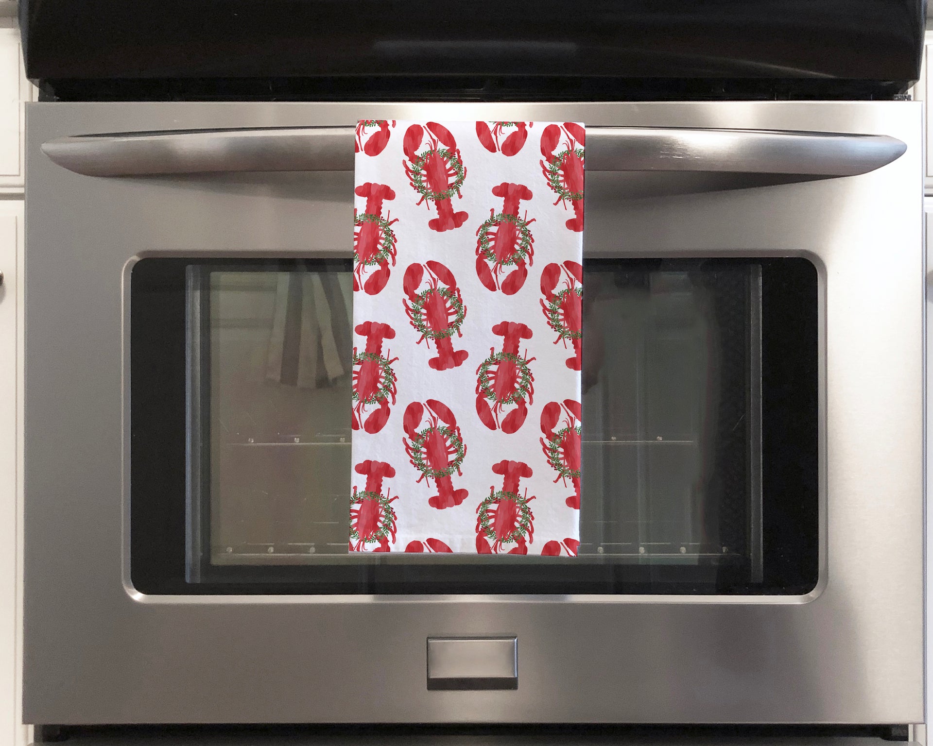 Holiday Lobsters Tea Towel Tea Towel by Gert & Co