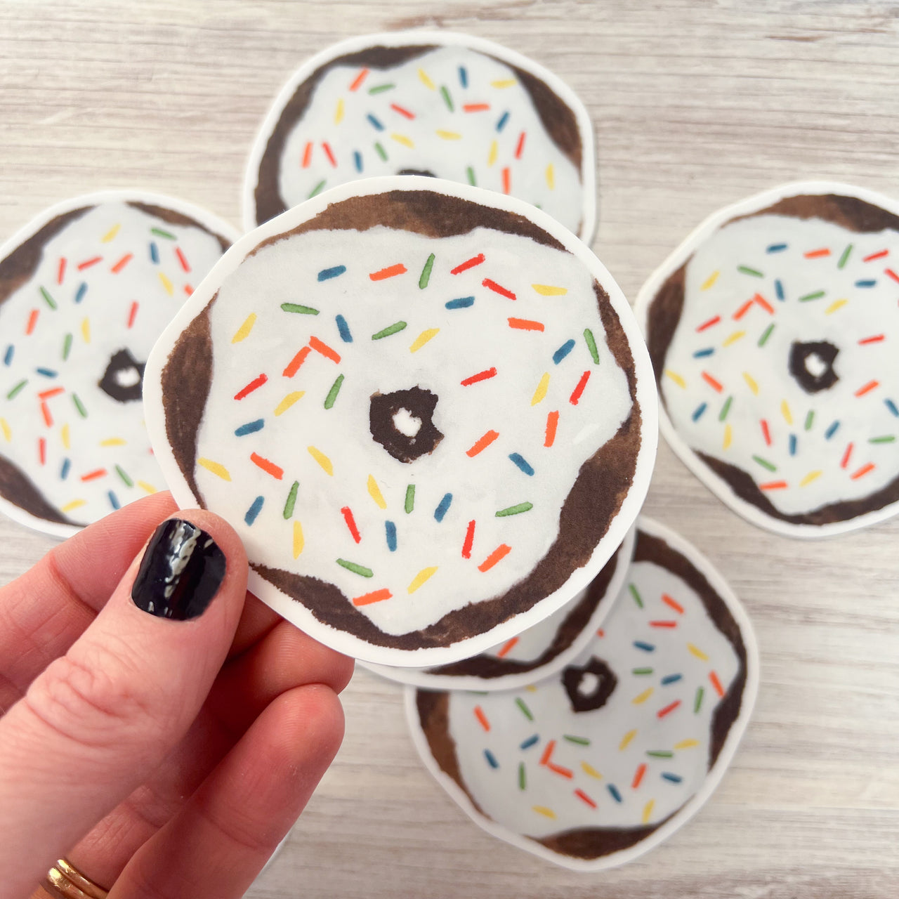 Frosted Chocolate Donut Sticker by Gert & Co
