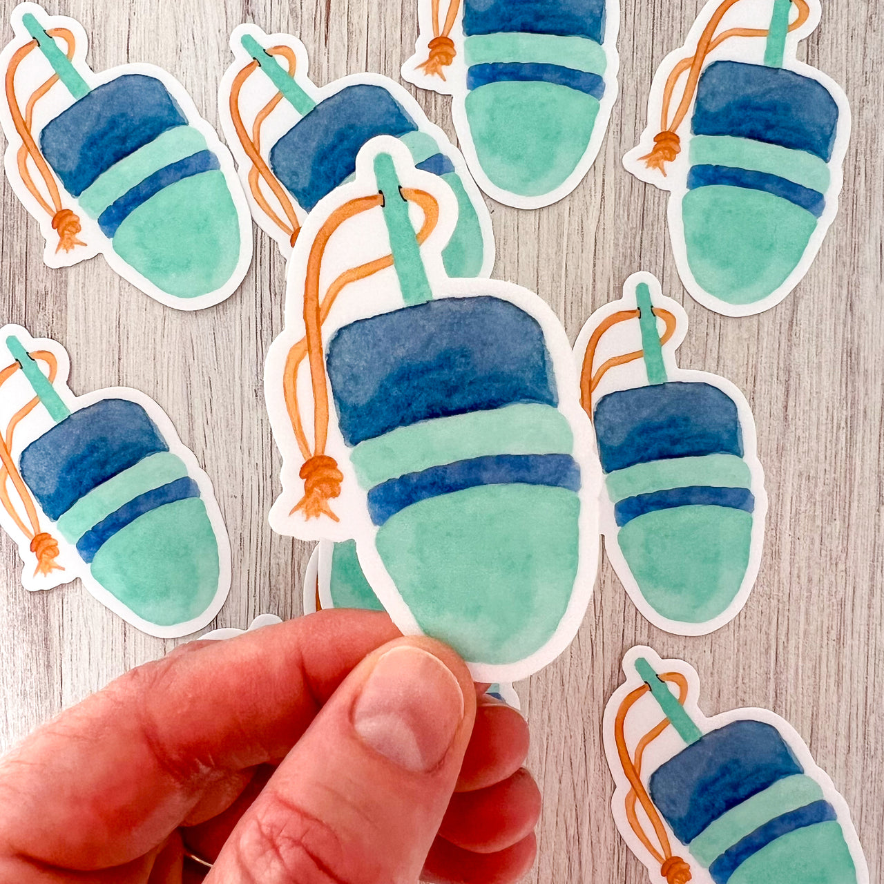 Blue and Teal Buoy Sticker by Gert & Co