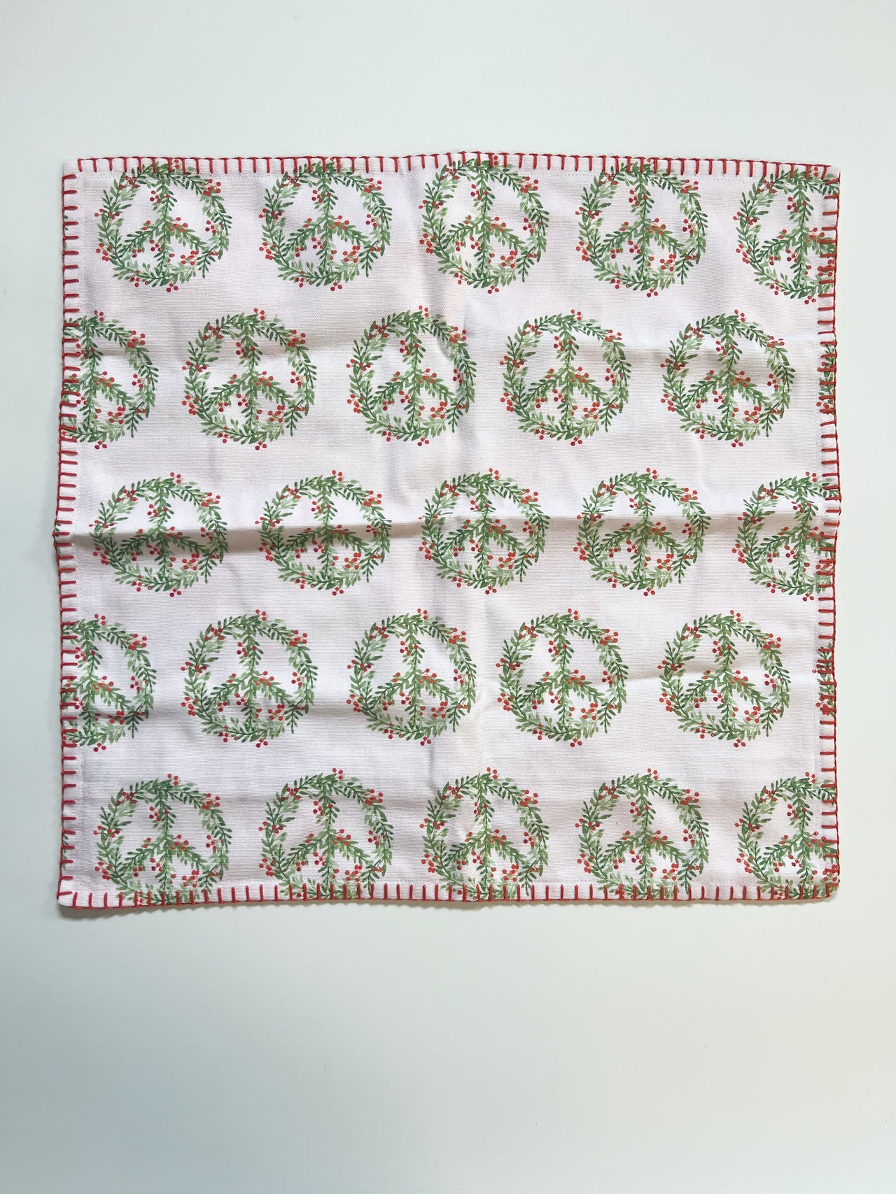 SAMPLE: HOLIDAY PEACE SIGNS PILLOW COVER