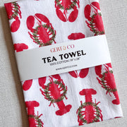 Holiday Lobsters Tea Towel Tea Towel by Gert & Co