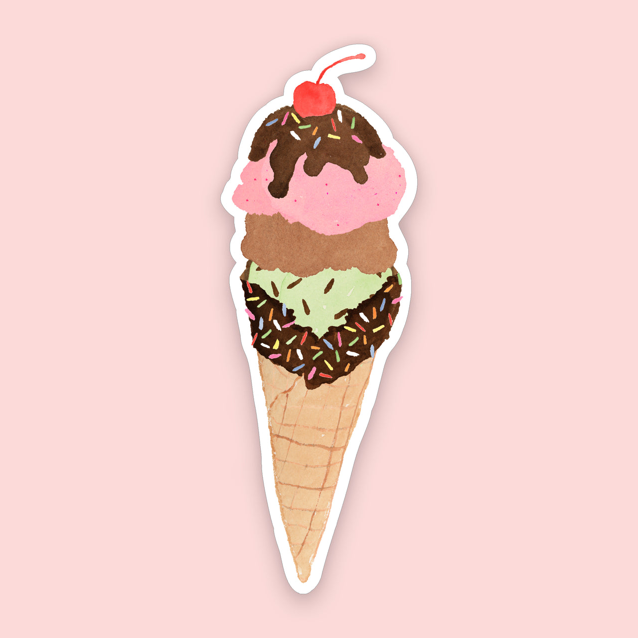 Ice Cream Cone Sticker by Gert & Co