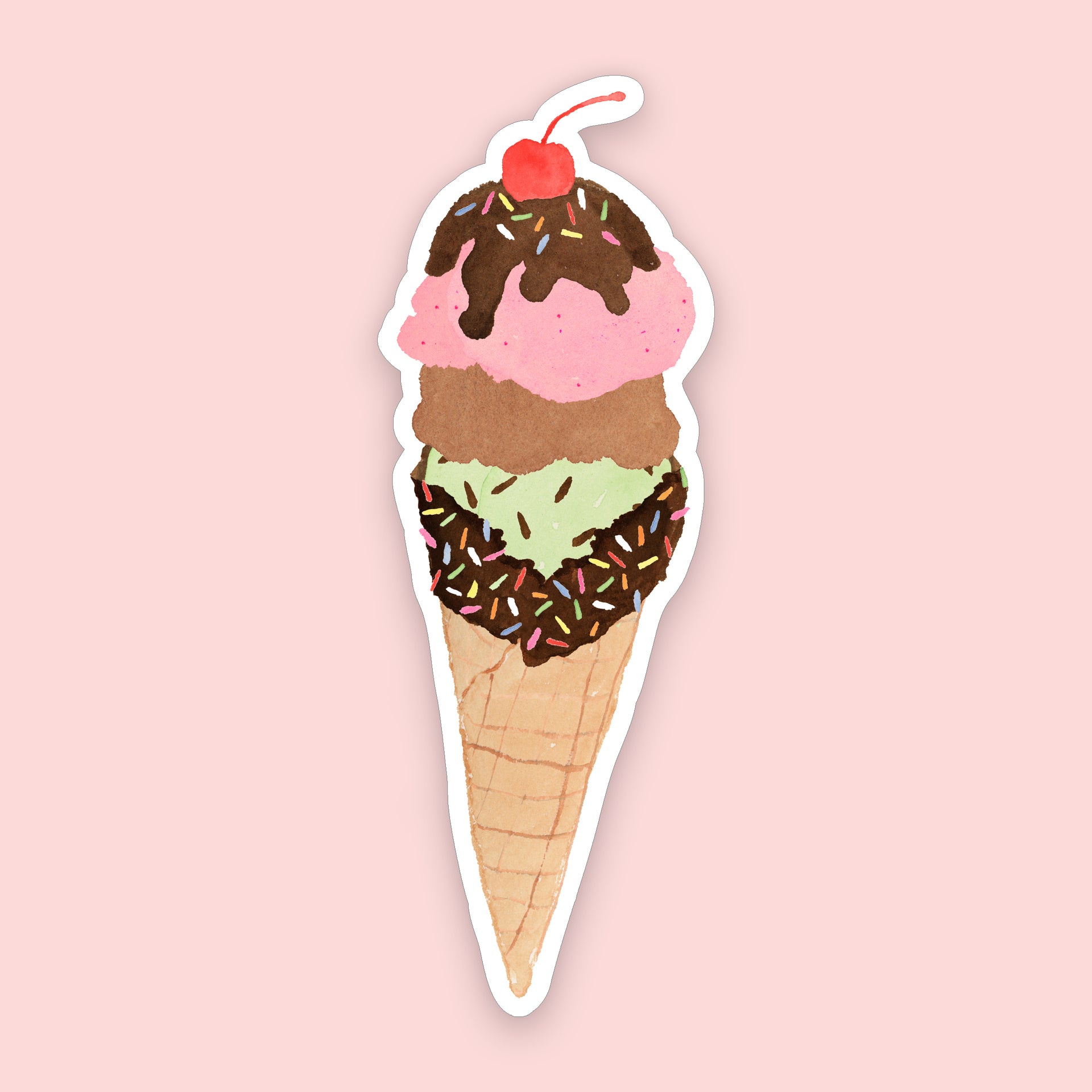 Ice Cream Cone Sticker by Gert & Co