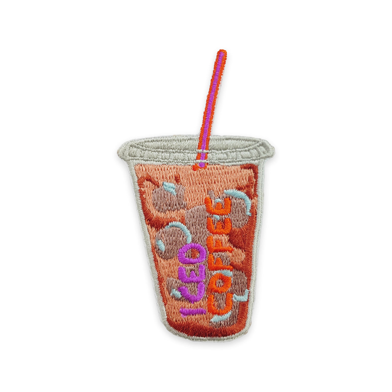 Iced Coffee Iron-On Patch