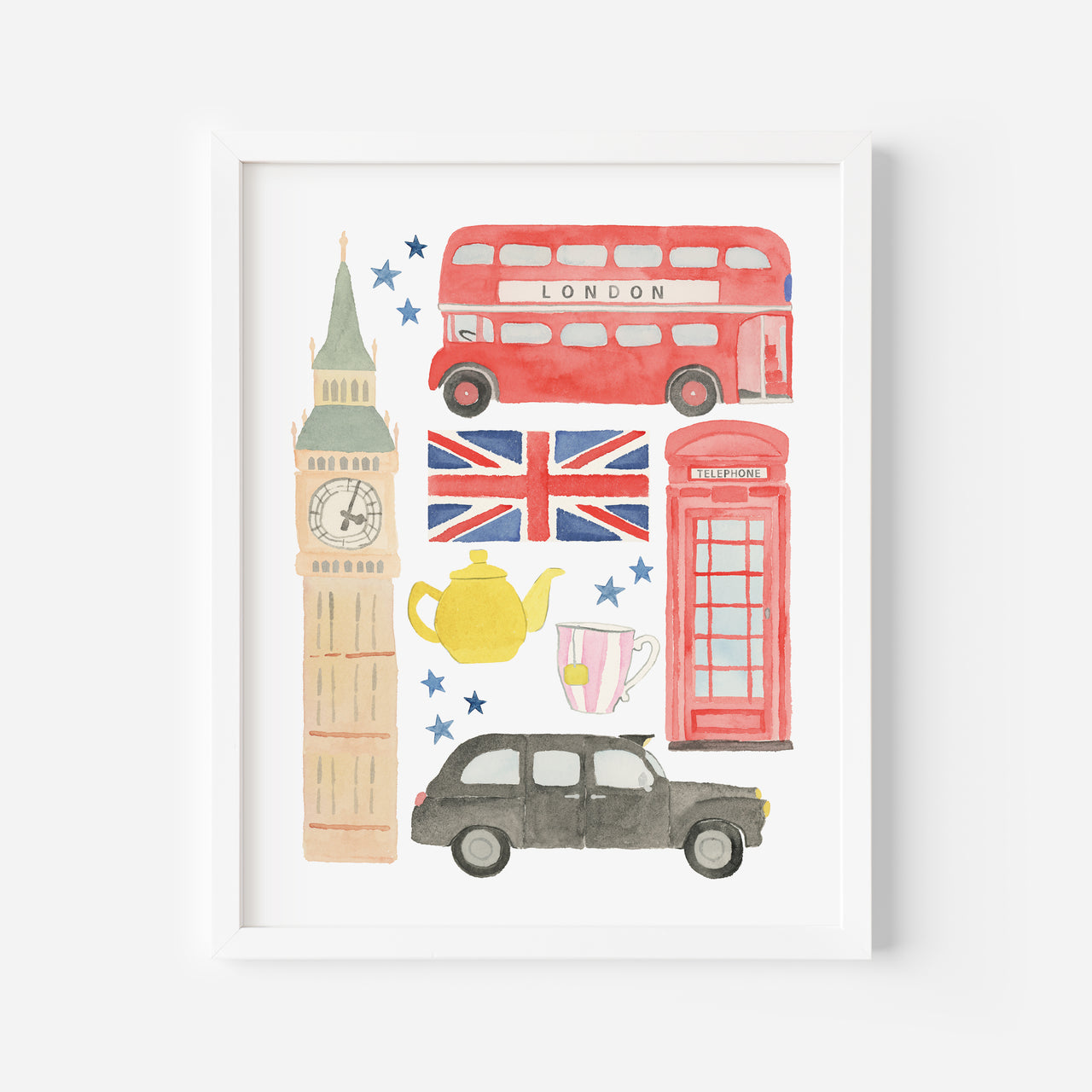 London Icons Bus Art Print by Gert & Co