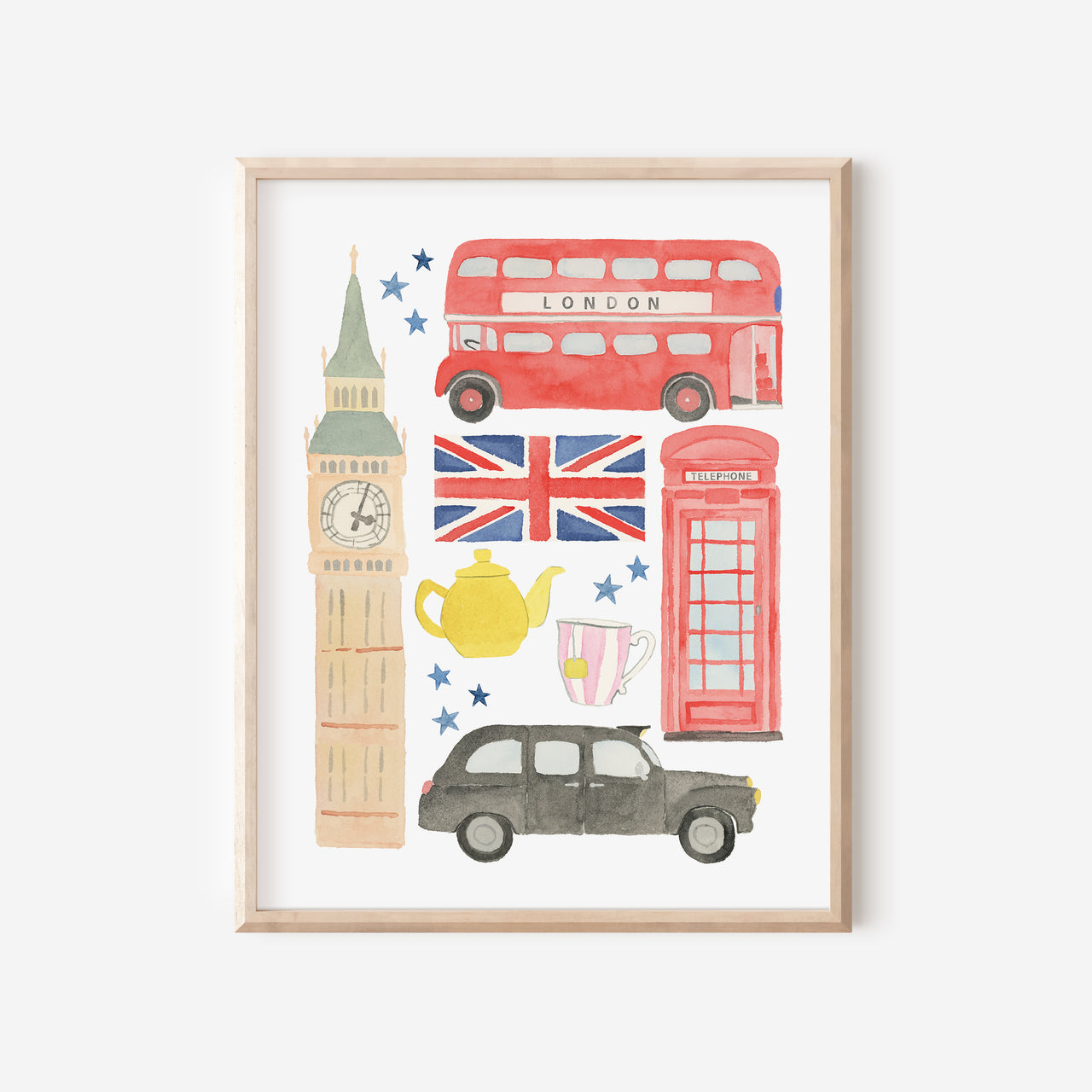 London Icons Bus Art Print by Gert & Co