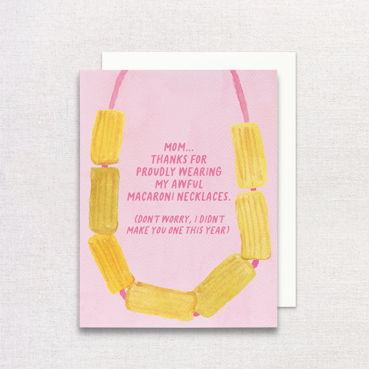 Macaroni Necklace Mother's Day Greeting Card by Gert & Co