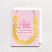 Macaroni Necklace Mother's Day Greeting Card by Gert & Co