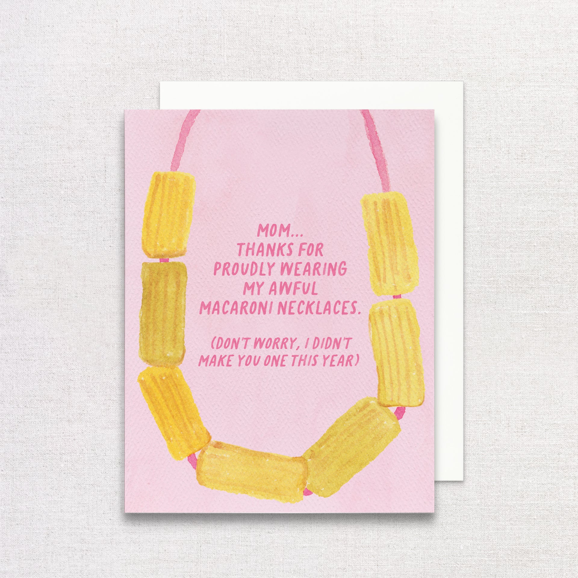 Macaroni Necklace Mother's Day Greeting Card by Gert & Co
