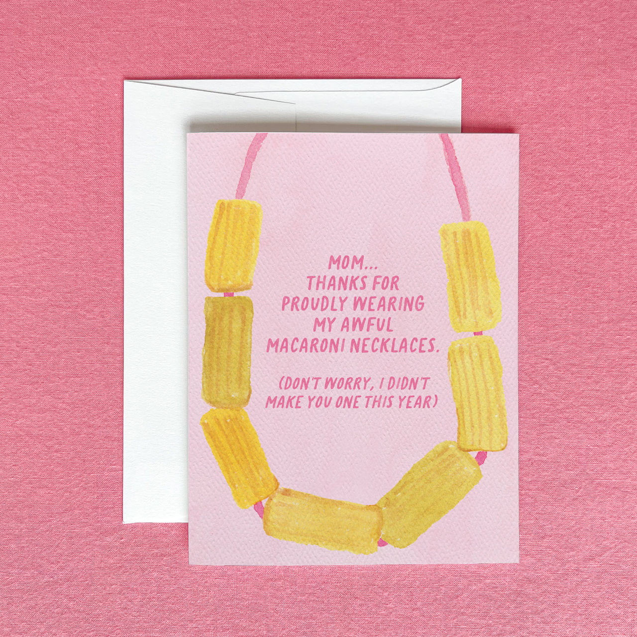Macaroni Necklace Mother's Day Greeting Card by Gert & Co