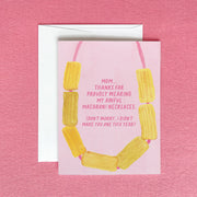 Macaroni Necklace Mother's Day Greeting Card by Gert & Co