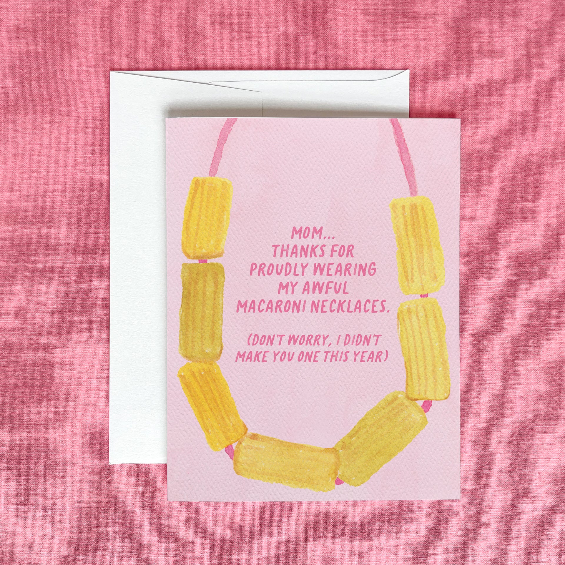 Macaroni Necklace Mother's Day Greeting Card by Gert & Co
