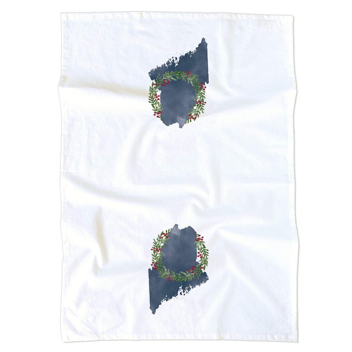 Maine Christmas Tea Towel