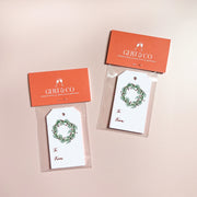 Watercolor Mini Wreaths Gift Tags by Gert & Co