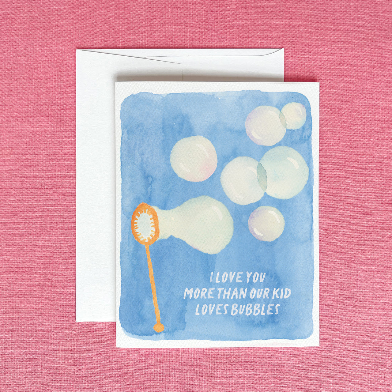 Love You More Than Bubbles Greeting Card by Gert & Co