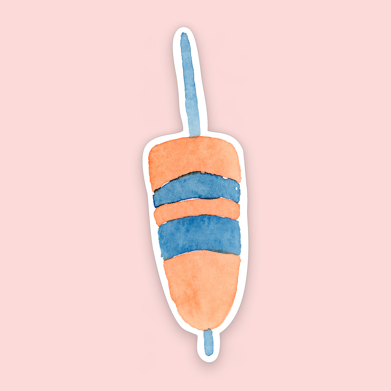Orange and Blue Buoy Sticker