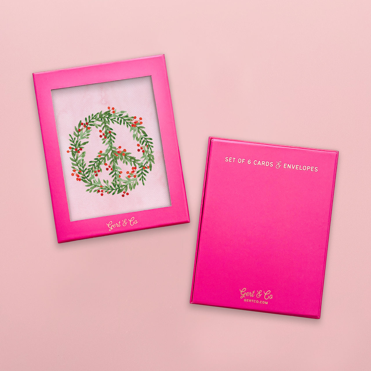 Peace Wreath Holiday Greeting Cards, Set of 6