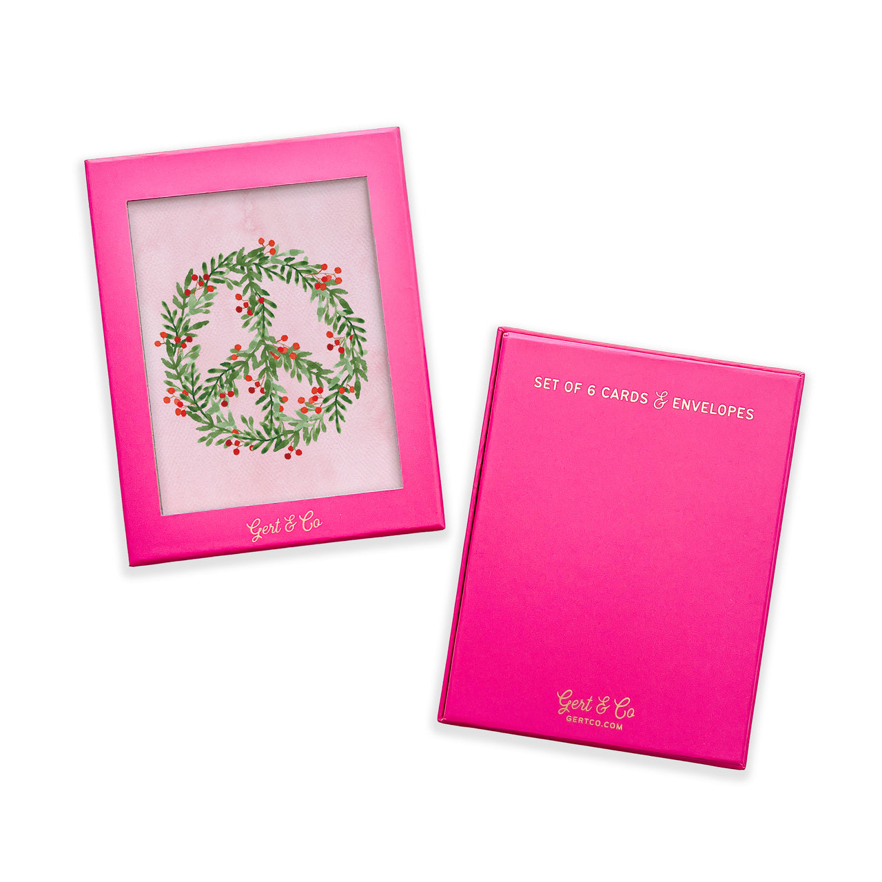 Peace Wreath Holiday Greeting Cards, Set of 6